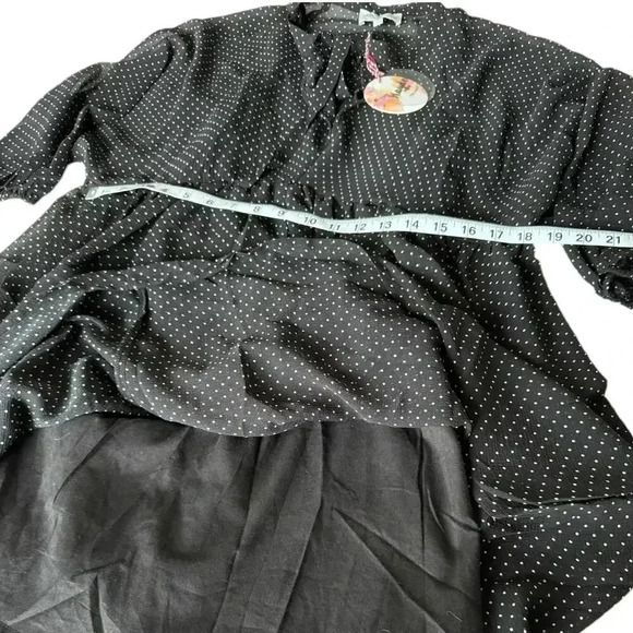 NWT - Hayden Black and White Polka Dot Dress with Tie Front - Size S - Picture 5 of 7